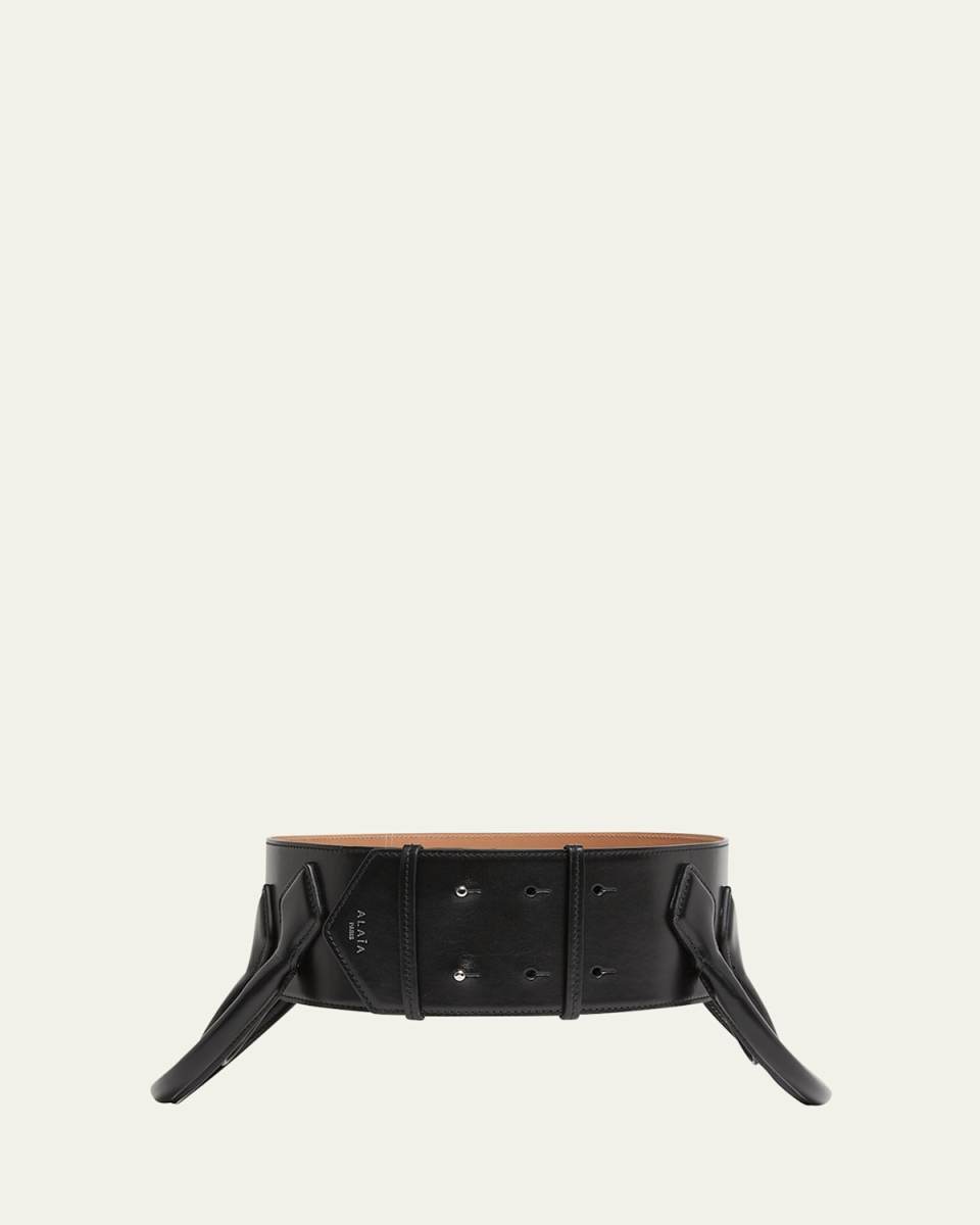 Wide Teckel Double Handle Leather Belt